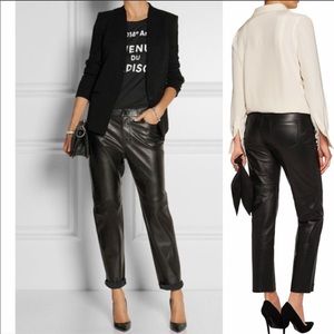 J Brand Leather Pants Black
